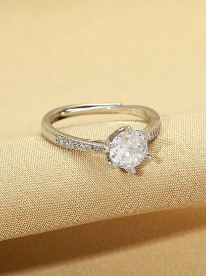 SALTY Pack of 2 Women Luster Silver Promise Ring