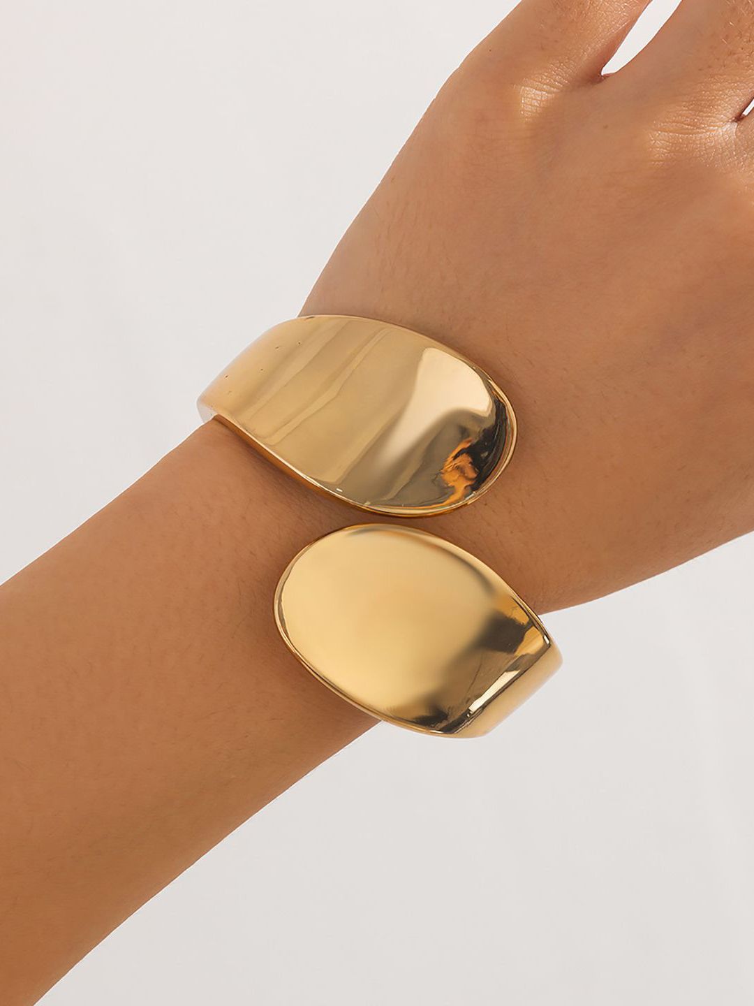 Gold-Plated Bangle-Style Bracelet