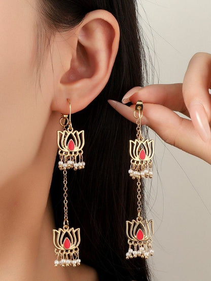 SALTY Contemporary Pearl Drop Earrings