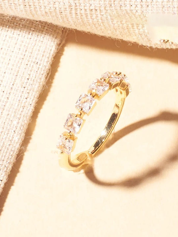 SALTY Pack of 2 Women Gold Multi-Stone Ring