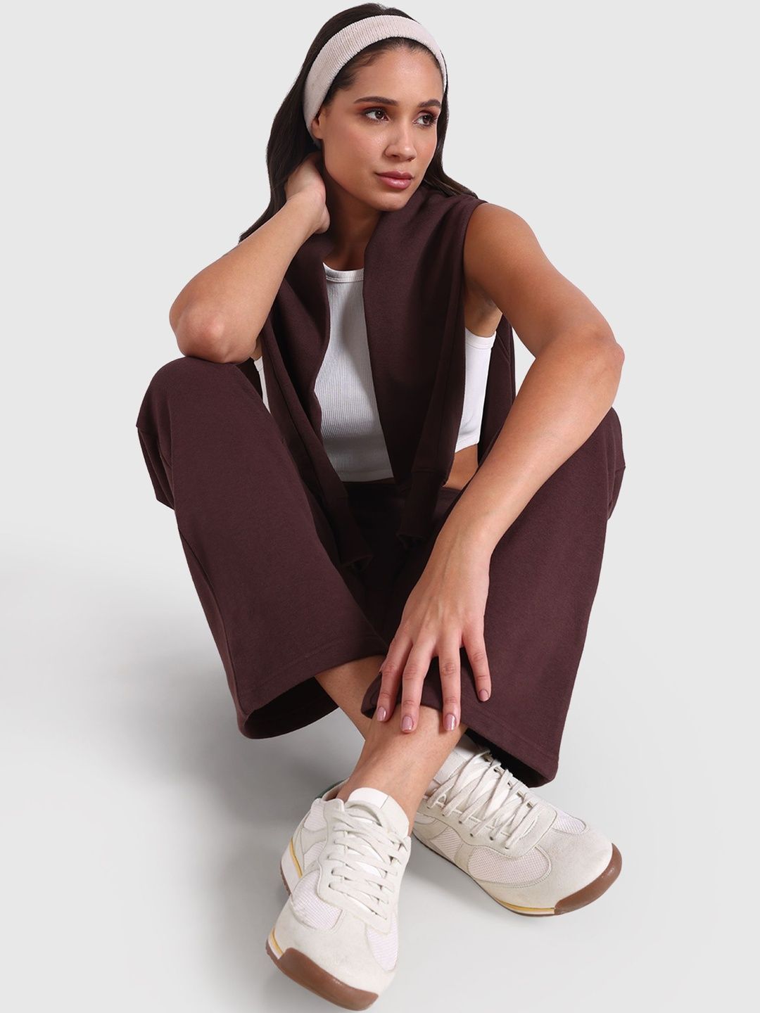 Women MId-Rise Wide Leg Track Pants