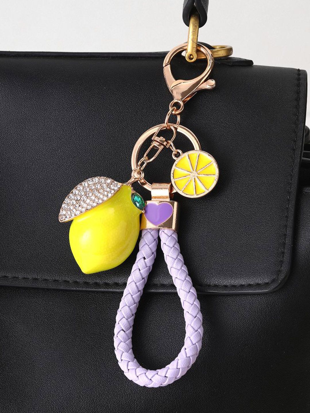 SALTY Purple & Yellow Zestie Lemon Bag Charm