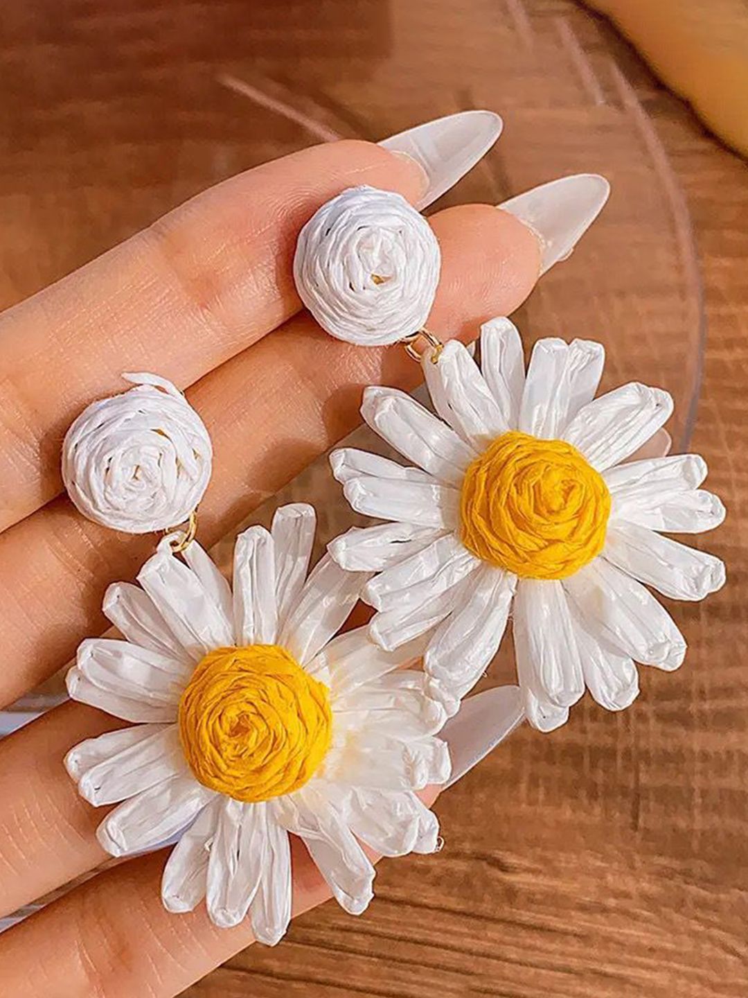 Floral Shaped Drop Earrings