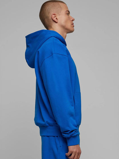 Men Solid Cotton Hooded Pullover Sweatshirt