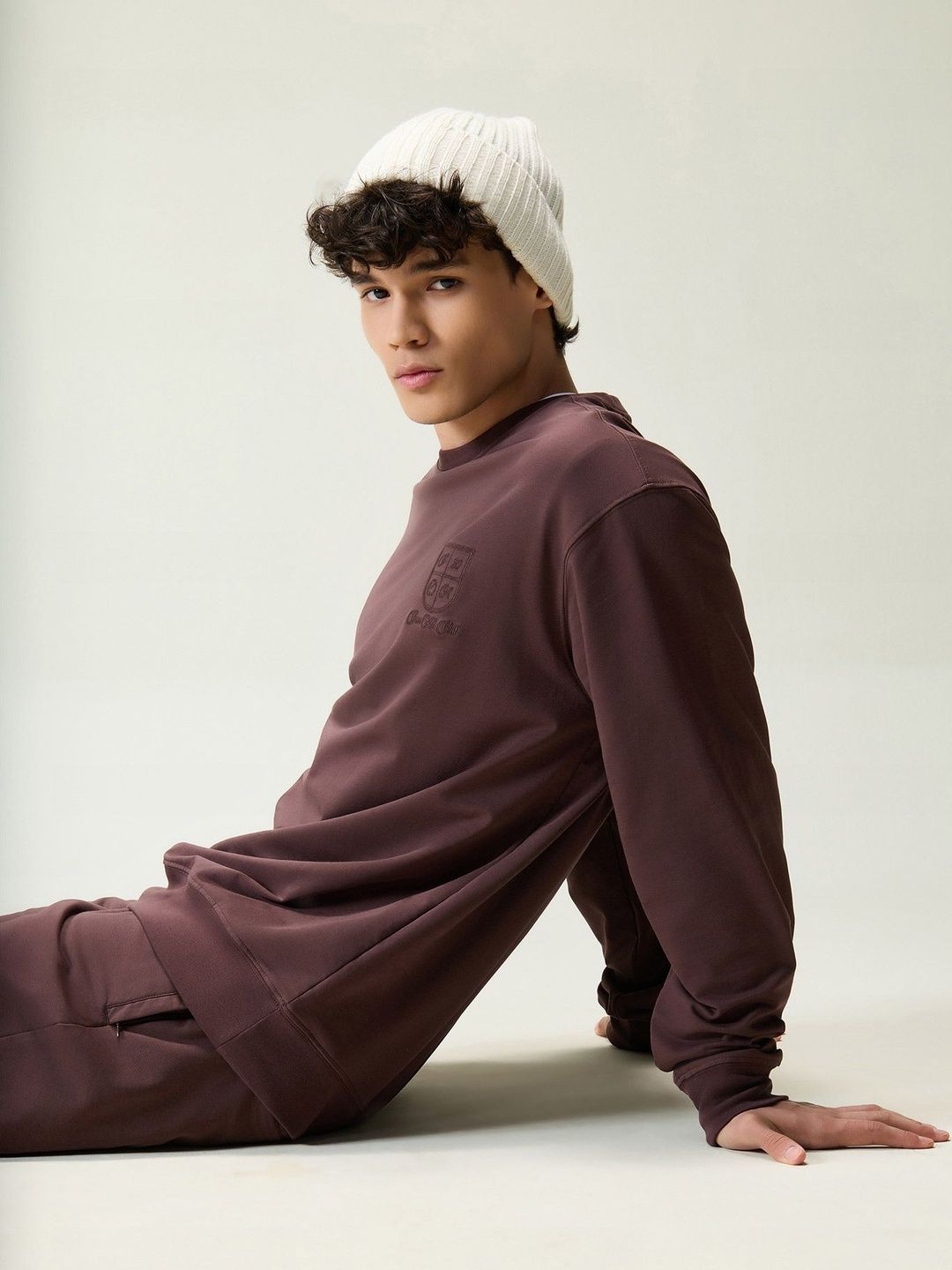 Men Brown Everywear Sweatshirt