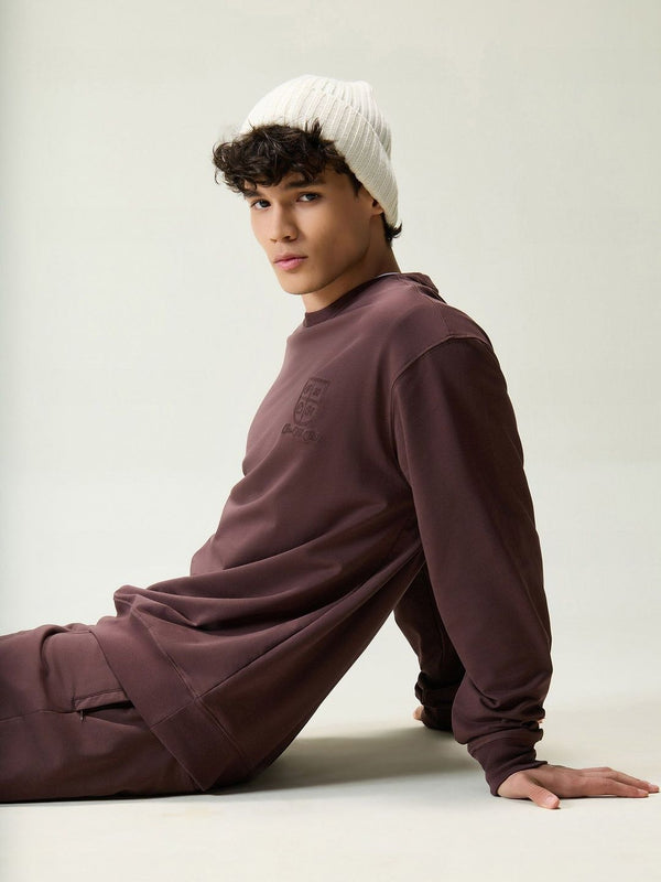 Men Brown Everywear Sweatshirt