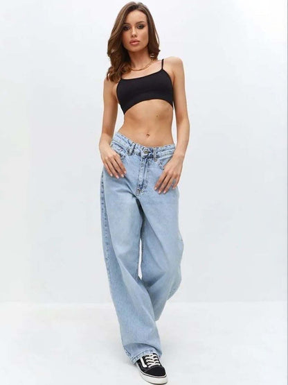 Women Relaxed Fit High-Rise Light Fade Jeans