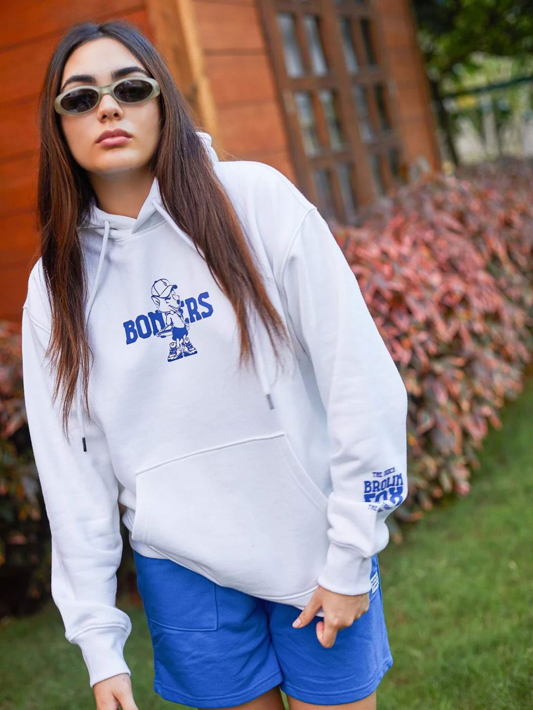 Women Printed Hooded Sweatshirt