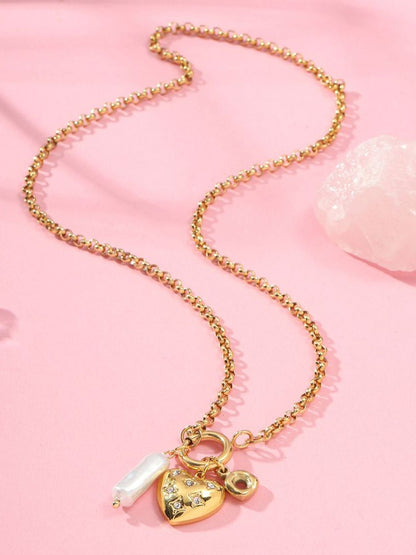 SALTY Stone-Studded & Beaded Necklace
