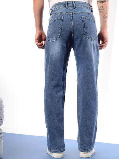 Men Comfort Regular Fit Mid-Rise Stretchable Jeans