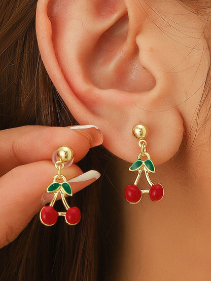 Gold Plated Contemporary Drop Earrings