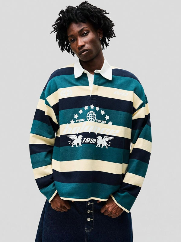 Printed plush polo shirt