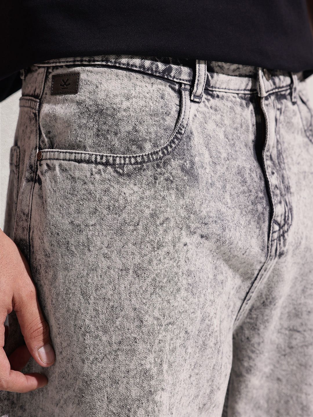 Men Pure Cotton Balloon Fit Heavy Fade Jeans
