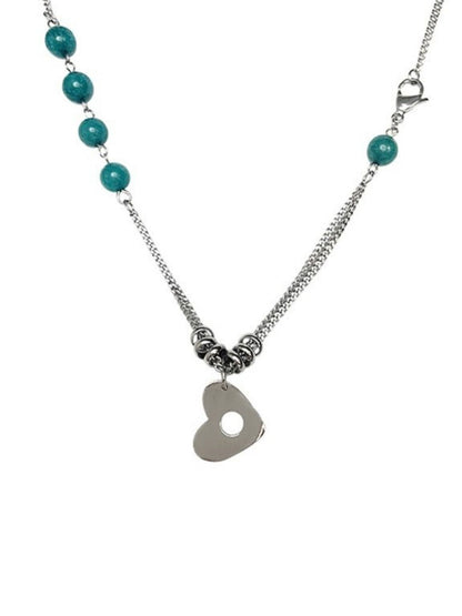 SALTY Men Stainless Steel Artificial Beads Necklace