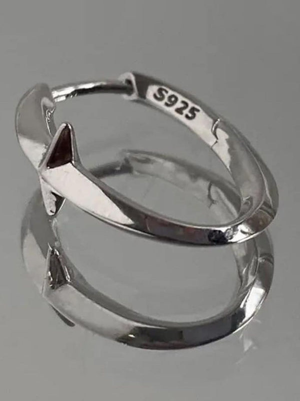 SALTY Silver-Plated Circular Hoop Earrings