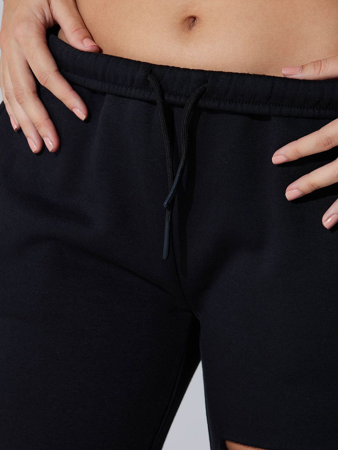 Women Cava Black Dual Slit Adapt Joggers