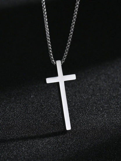 SALTY Stainless Steel Sacred Crossroads Pendant With Chain