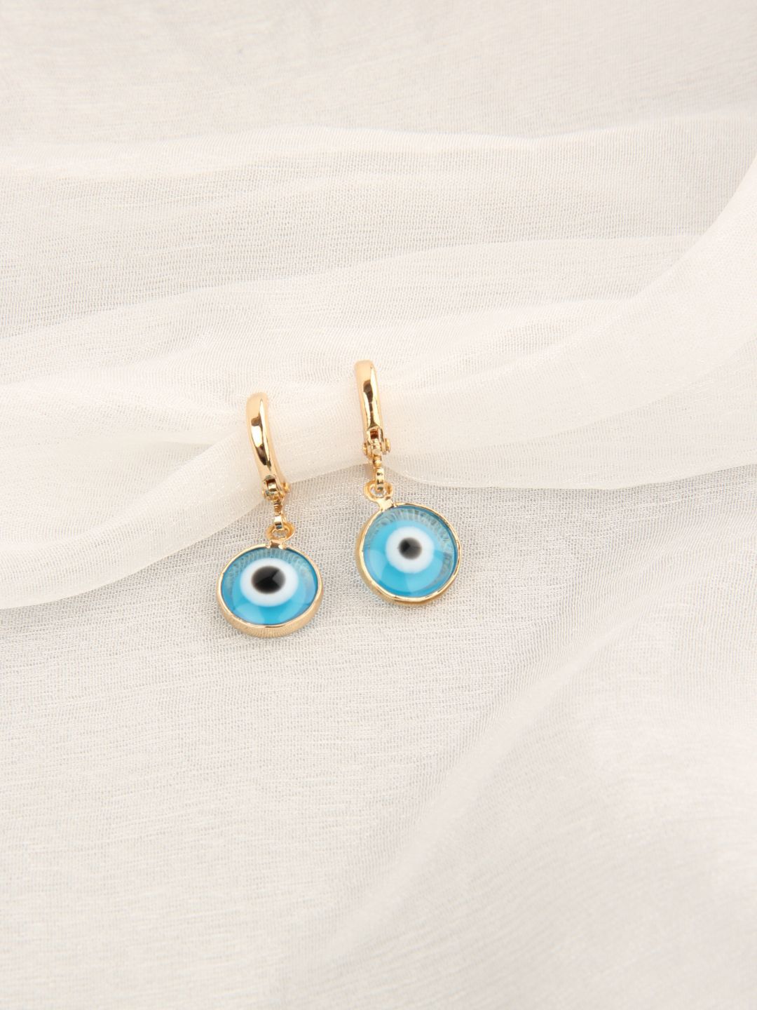 SALTY Brim Wind Evil Eye Contemporary Hoop Earrings