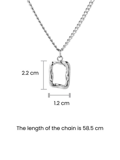 SALTY Men Square Pendants with Chains