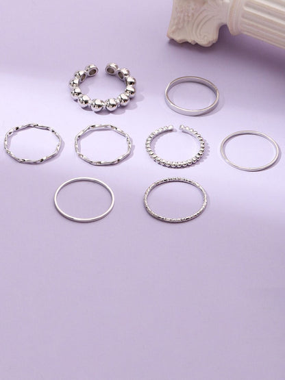 SALTY Set of 8 Nested Whispers Rings