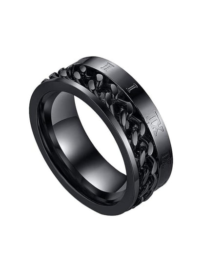 SALTY Men Stainless Steel Arne Link-Chain Finger Ring