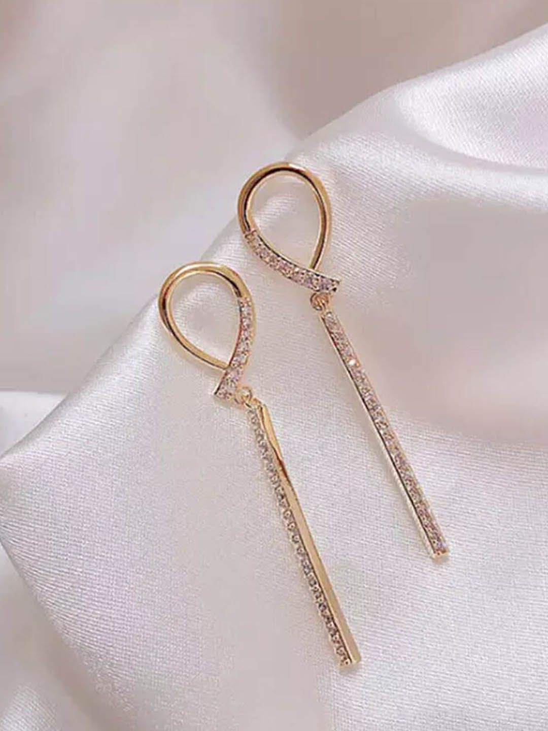 SALTY Contemporary Zircon Drop Earrings
