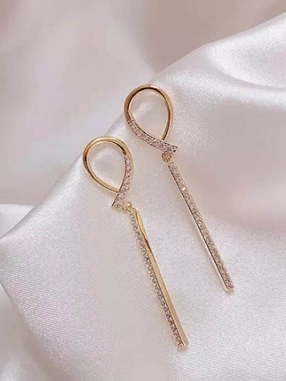 SALTY Contemporary Zircon Drop Earrings
