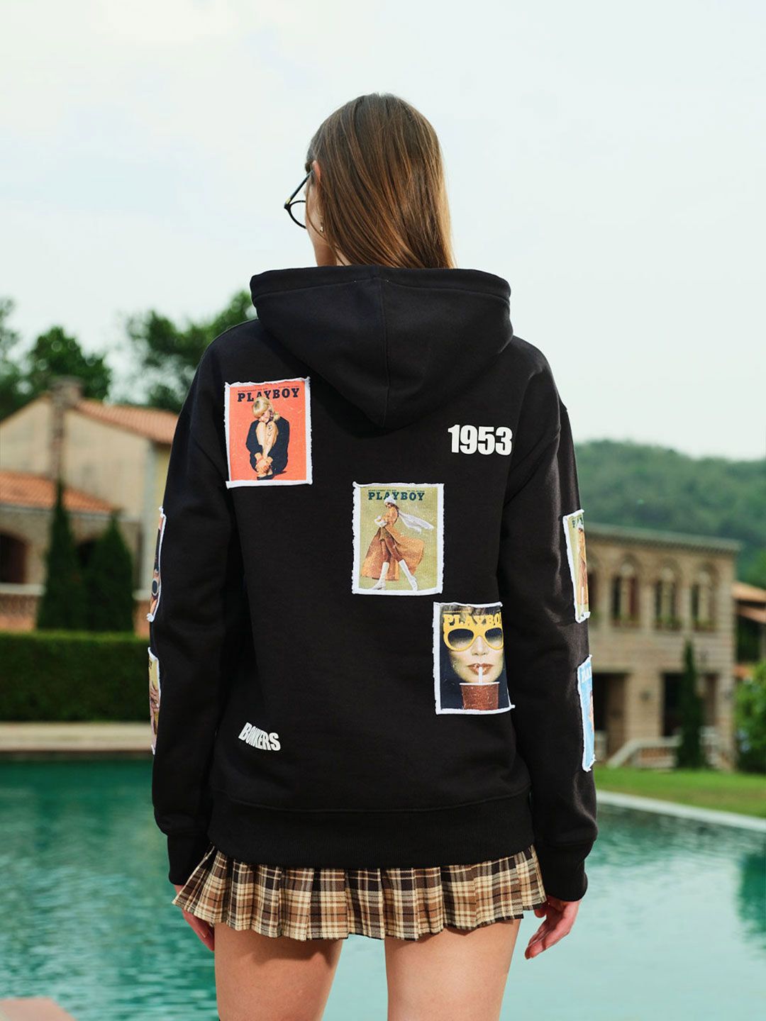 Women Printed Hooded Sweatshirt