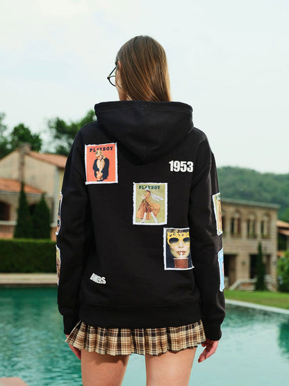 Women Printed Hooded Sweatshirt
