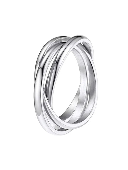 SALTY Men Stainless Steel Geometric Finger Ring