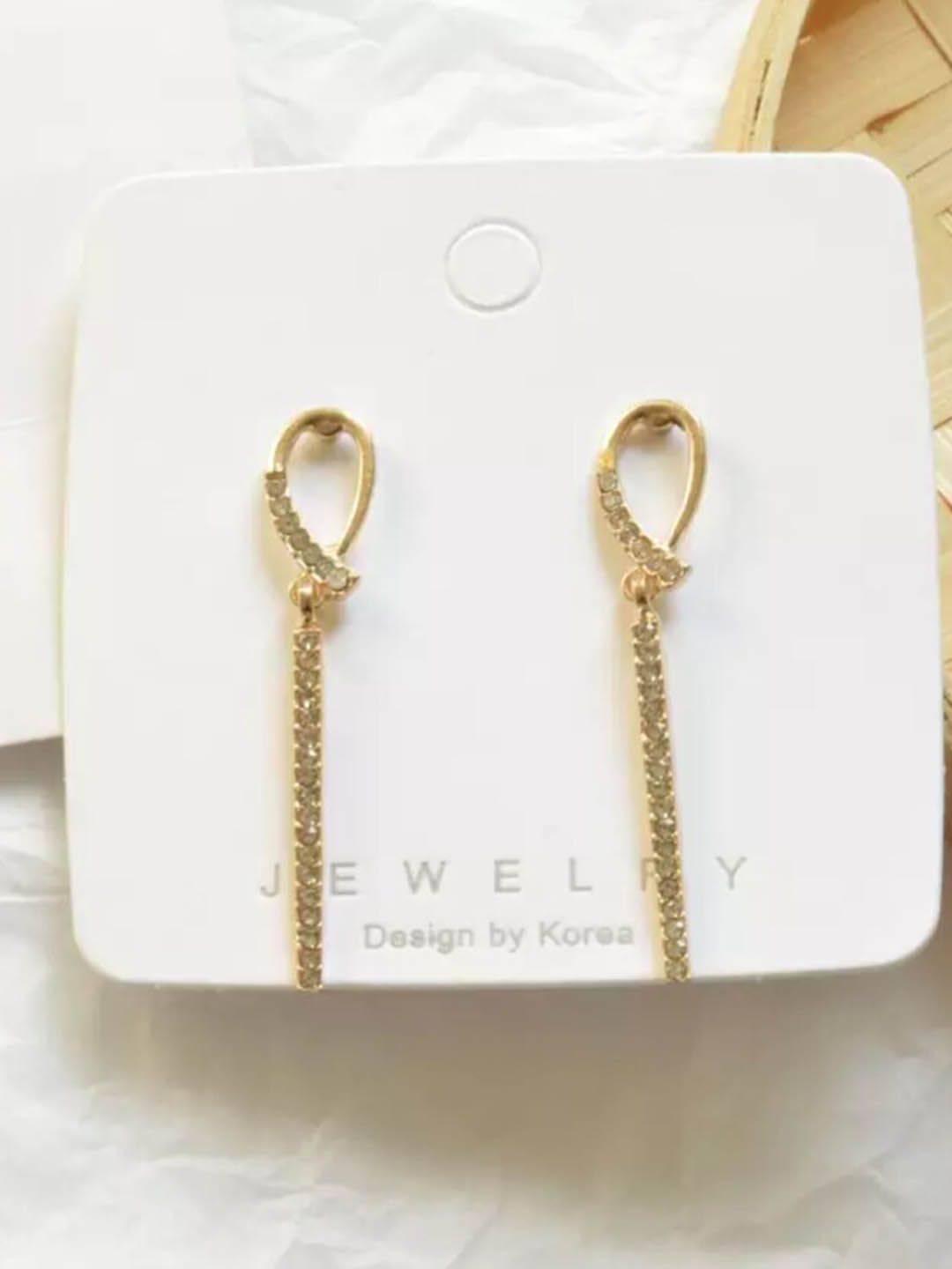 SALTY Contemporary Zircon Drop Earrings
