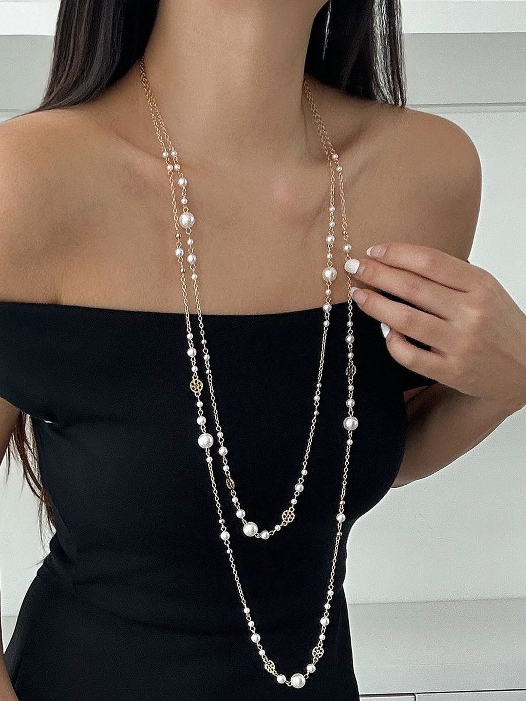 Gold-Plated Enamelled Necklace