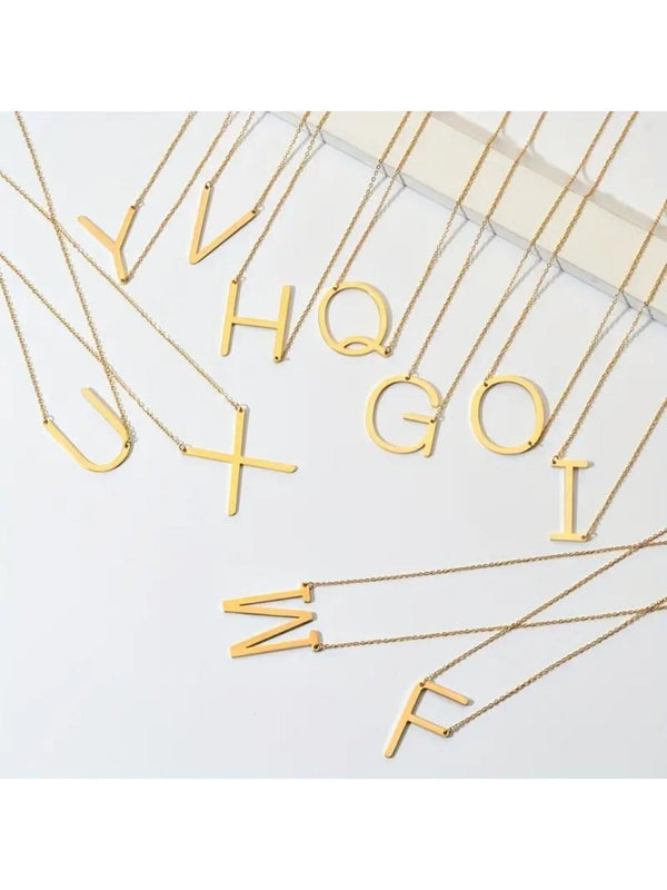 SALTY Stainless Steel Chic Alphabet Golden Chain