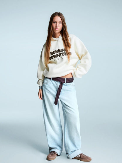 Oversize hoodie with print