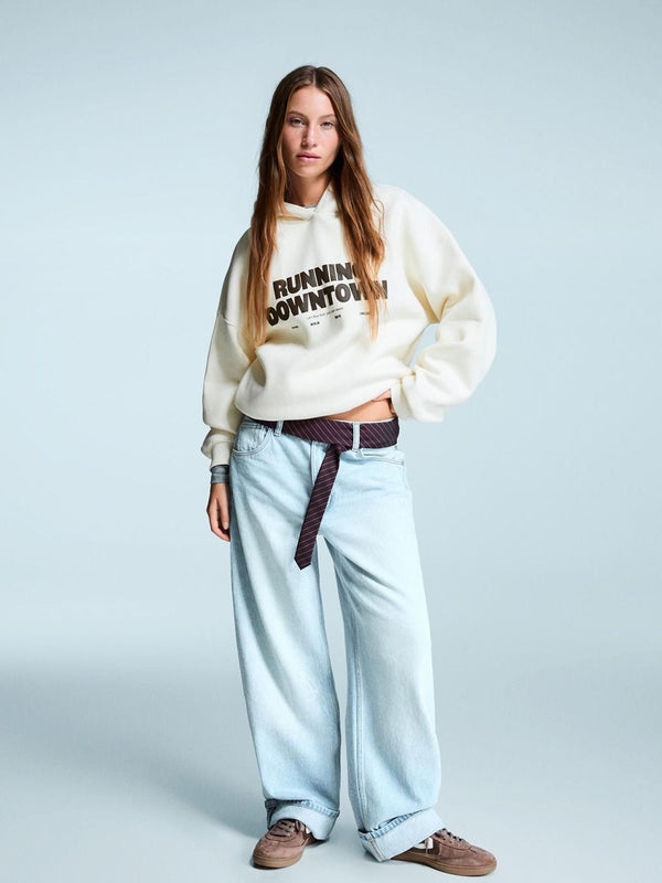 Oversize hoodie with print