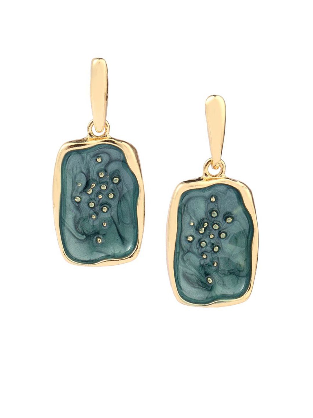 SALTY Pack of 2 Women Ritzy Black Luxury Gold Earring