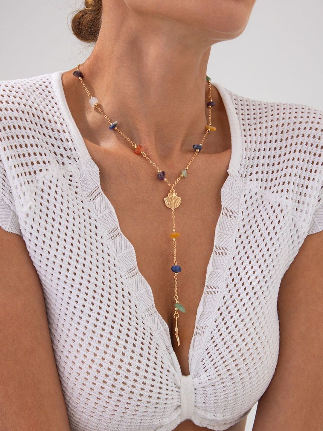 Gold-Plated Enamelled Necklace
