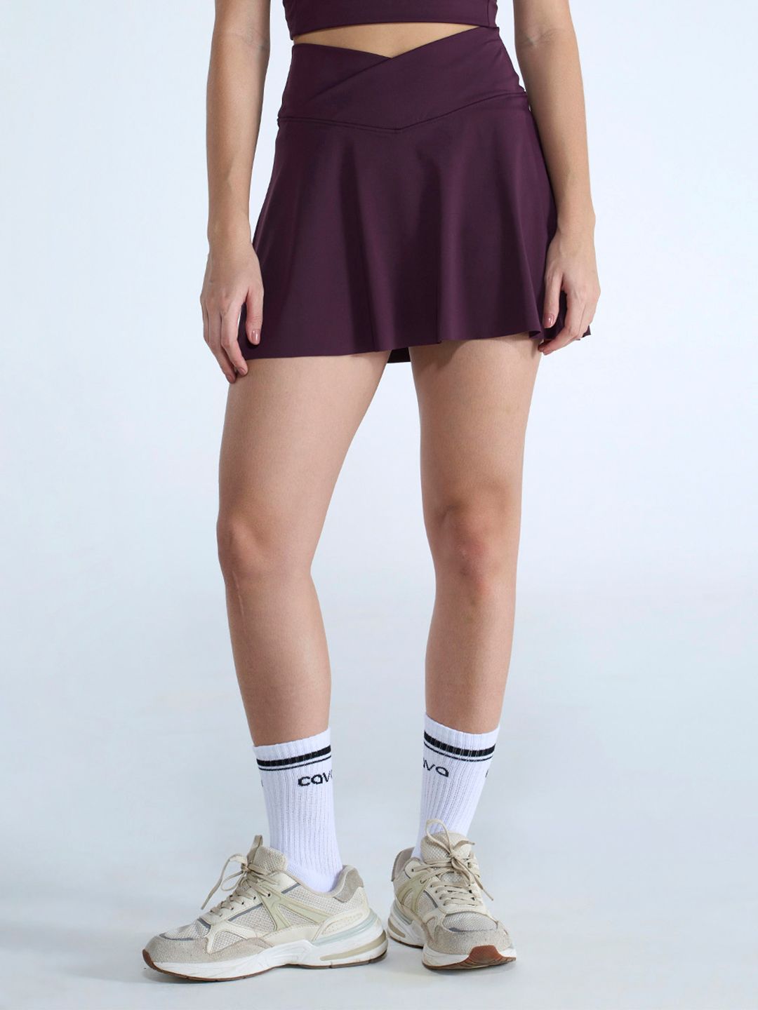Wine Hourglass Swirl Skorts