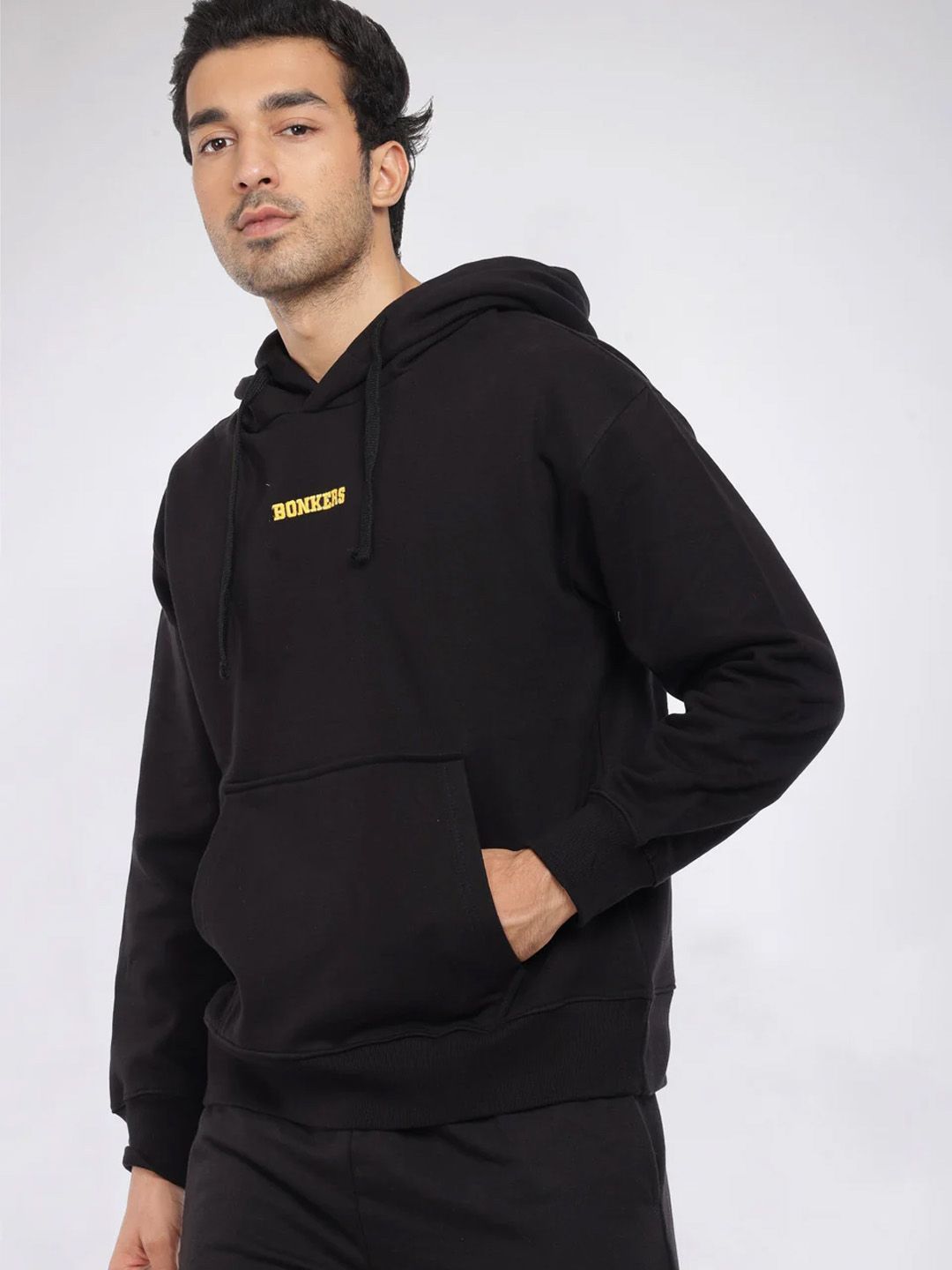 Men Black Signature Oversized Heavyweight Hoodie