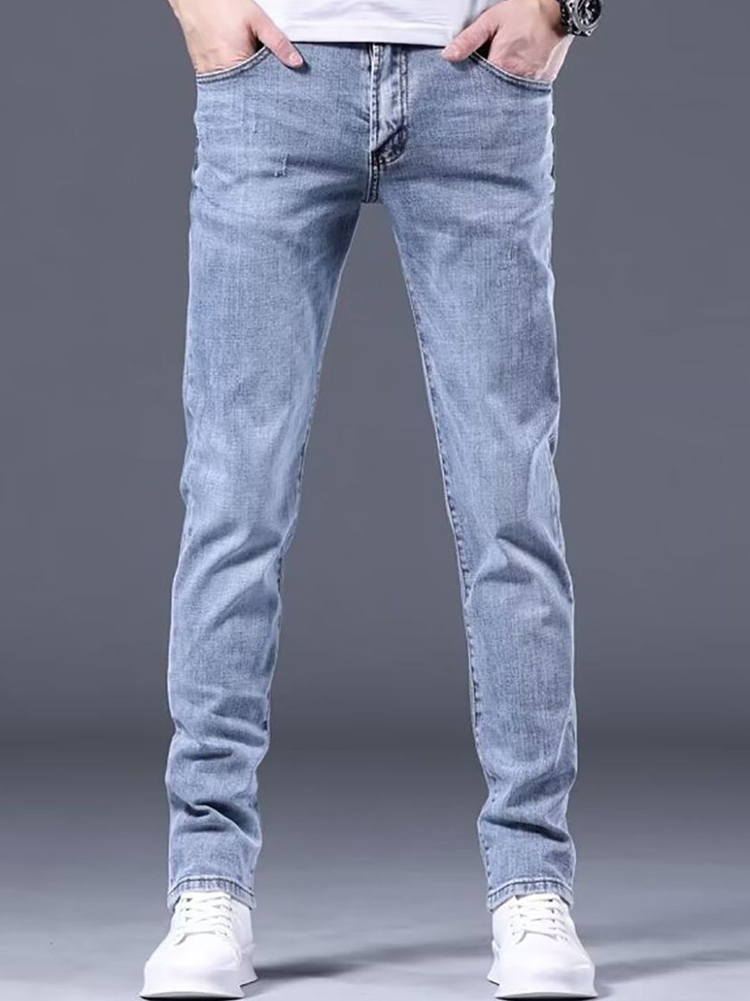 Men Mid-Rise Skinny Fit Light Fade Jeans