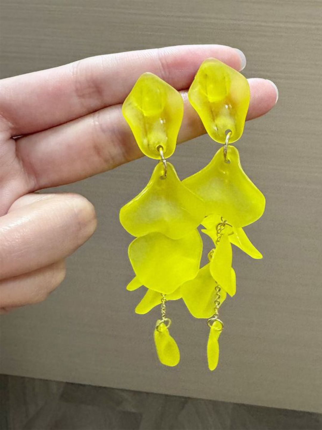 Leaf Shaped Drop Earrings