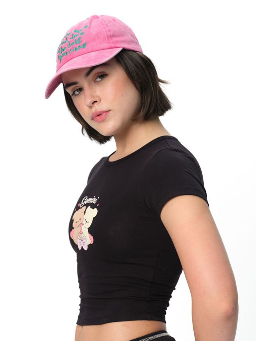 Women Printed Extended Sleeves Pockets Slim Fit T-shirt
