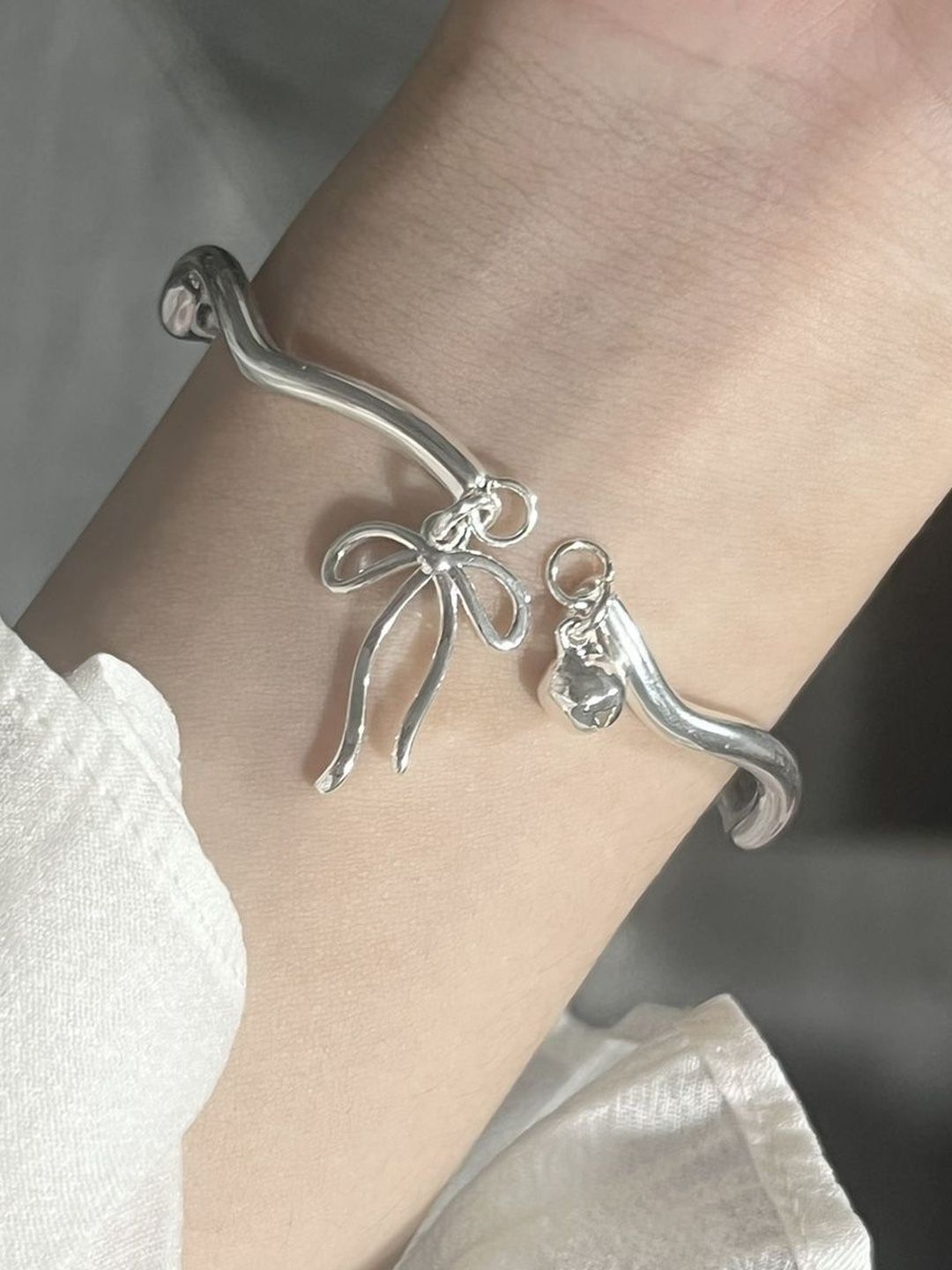 Women Silver-Plated Wraparound Bracelet