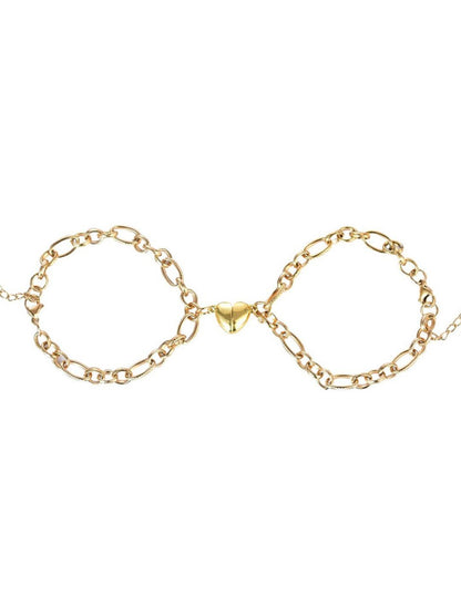 SALTY Men Pack Of 2 Stainless Steel Link Bracelet