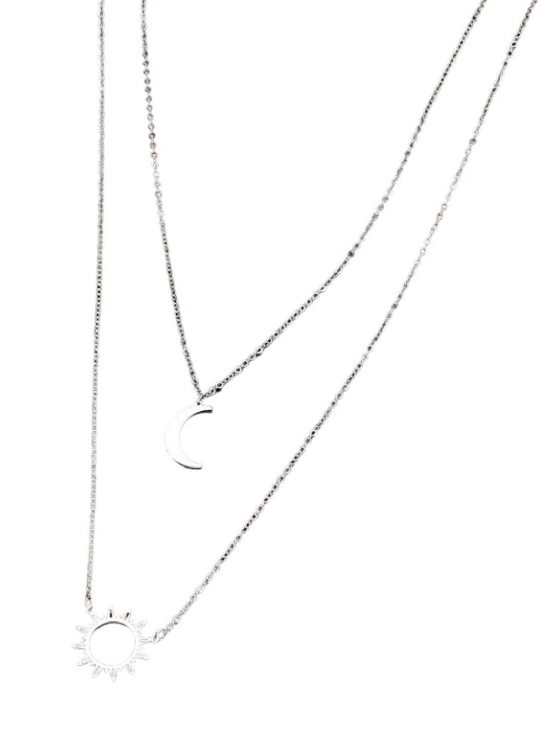 SALTY Set Of 2 Stainless Steel Layered Necklace