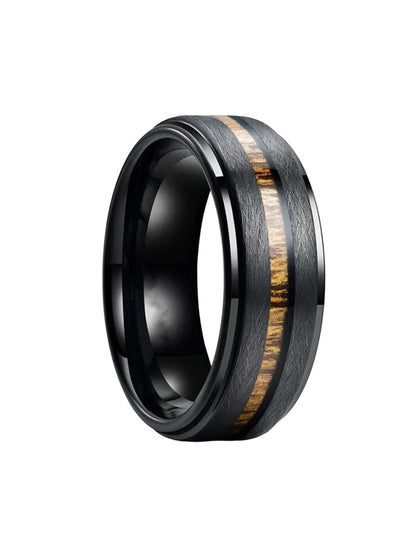 SALTY Men Stainless Steel Retro Tungsten Finger Ring