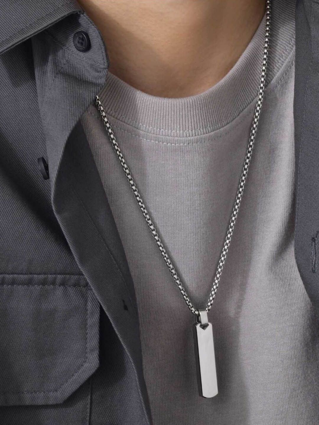 SALTY Stainless Steel Contemporary Edge Chain -Silver