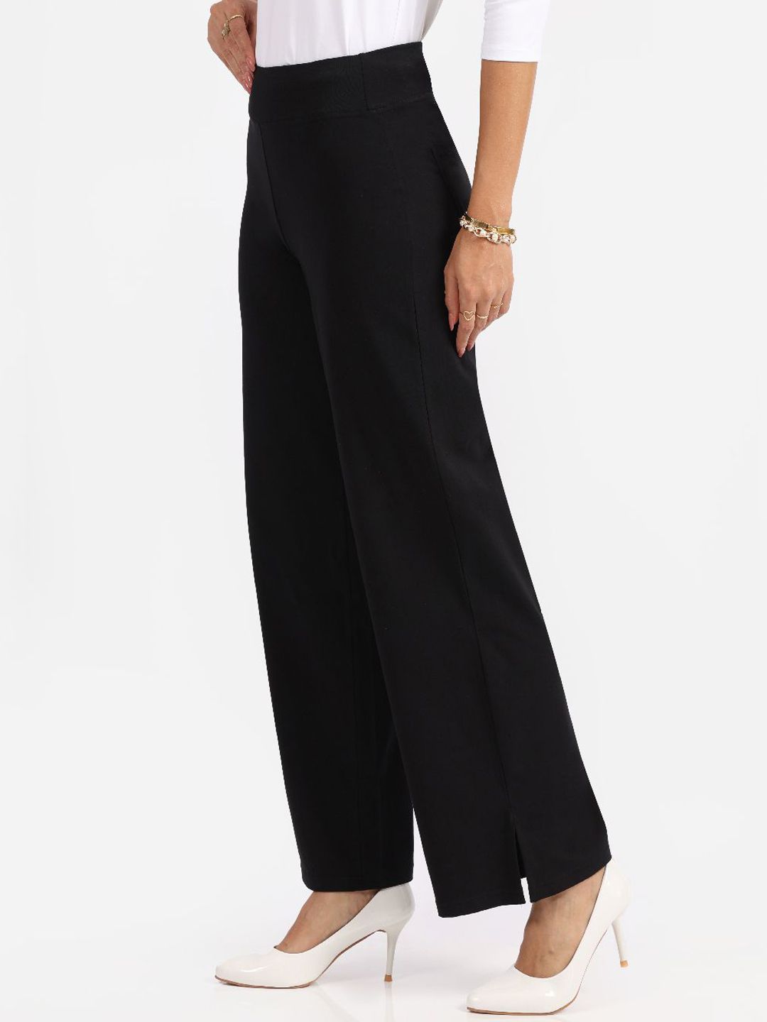Women Loose Fit High-Rise Trousers