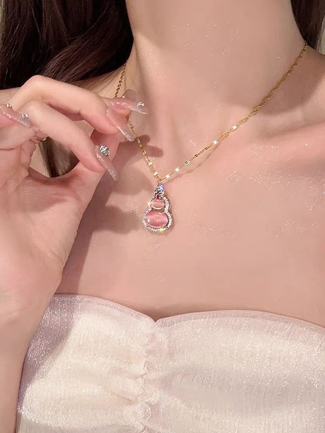 Gold-Plated Hand Painted Necklace