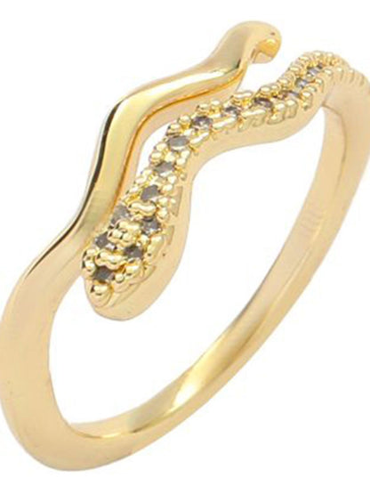 SALTY Women & Girls Cobra Lux Stone Adjustable Finger Ring